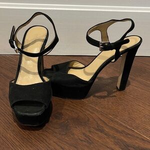 Michael Kors Black Suede Heels Size 8.5